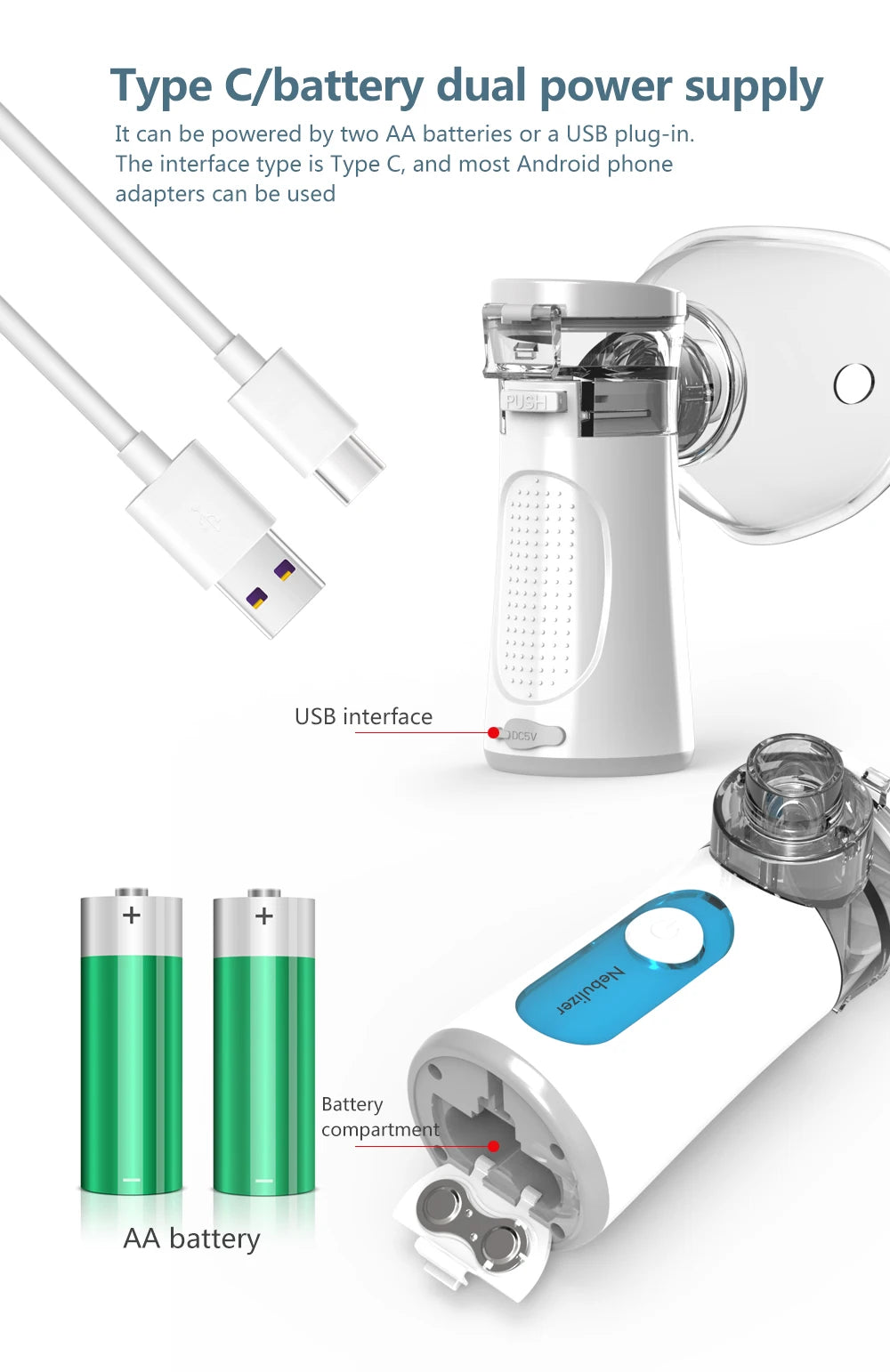 Portable Medical Silent Mesh Nebulizer