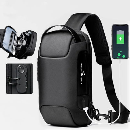 #shoulder bag with usb pouch